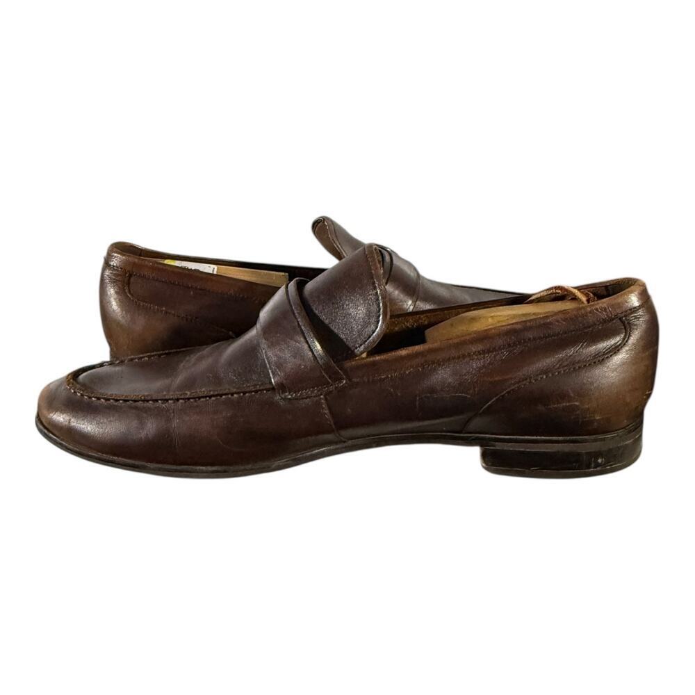 PEDRO Leather Bit Loafers Brown Men’s Size 45 (US 11/11.5) Dress Slip-On Shoes - Picture 6 of 8